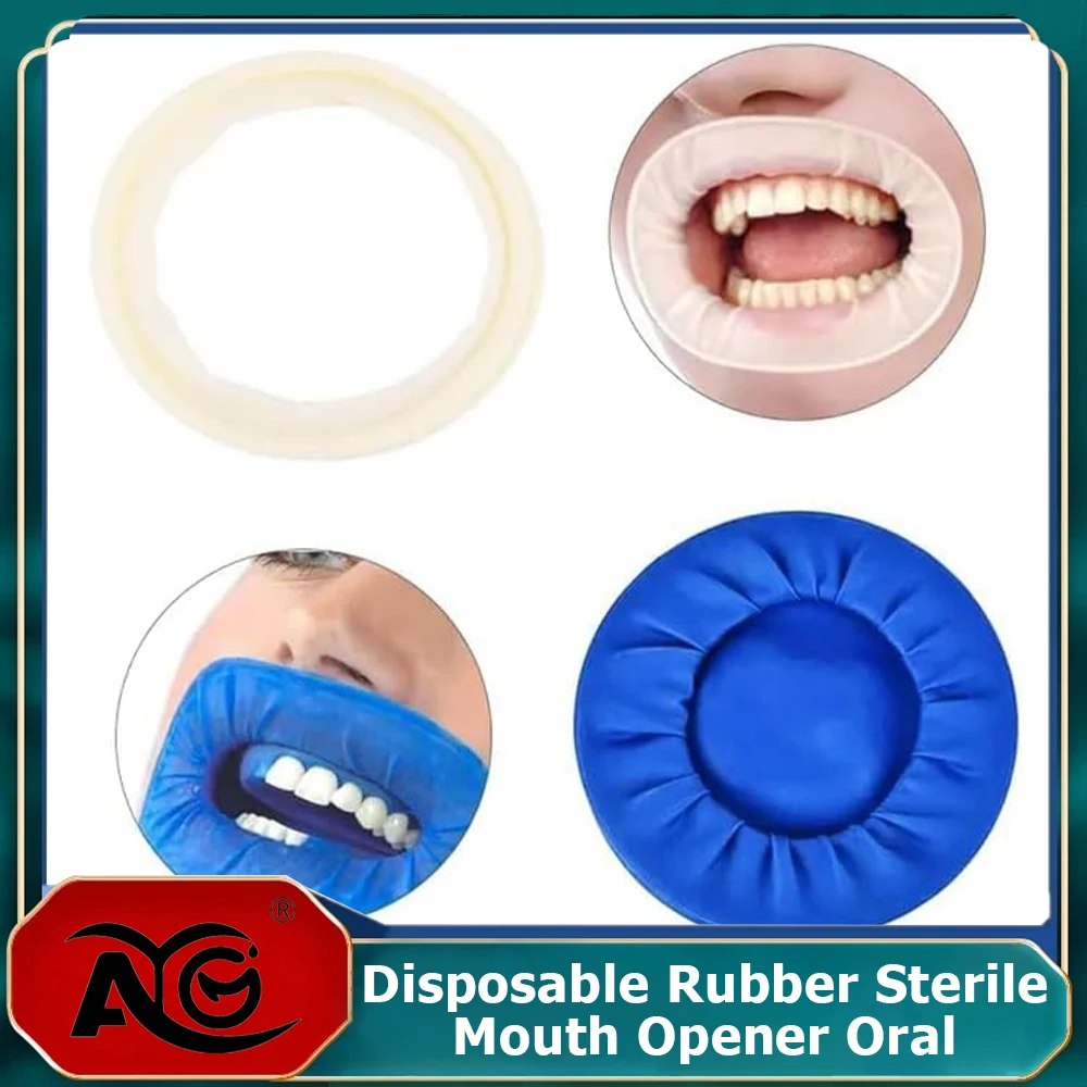 

AG 10Pcs Dental Rubber Disposable Sterile Mouth Opener Oral Cheek Retractor Expander Rubber Barrier Dentistry Teeth Tools