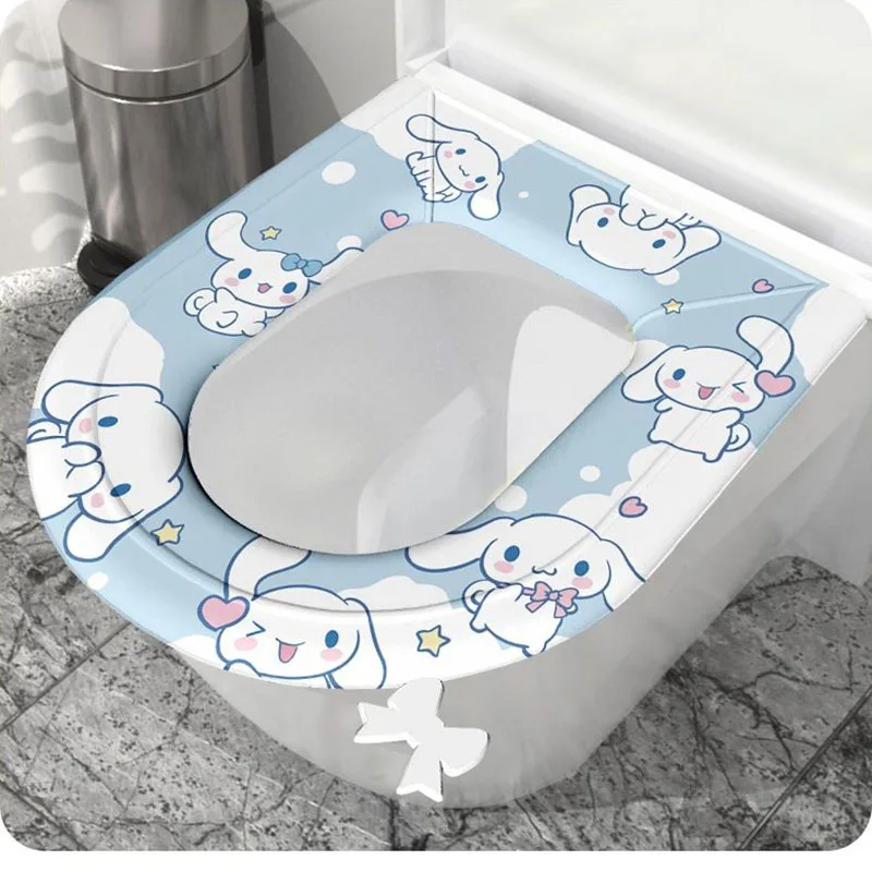 Miniso Sanrio Closestool Mat Cute Cartoon Universal for All Seasons Leave in Handle Paste Toilet Seat Girl Home Furnishings Gift