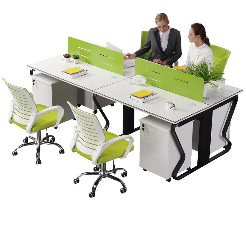 Modern Modular Office Workstations Partitions 2/4/6 Seater Office Workstation Desk 6 Person Workstation