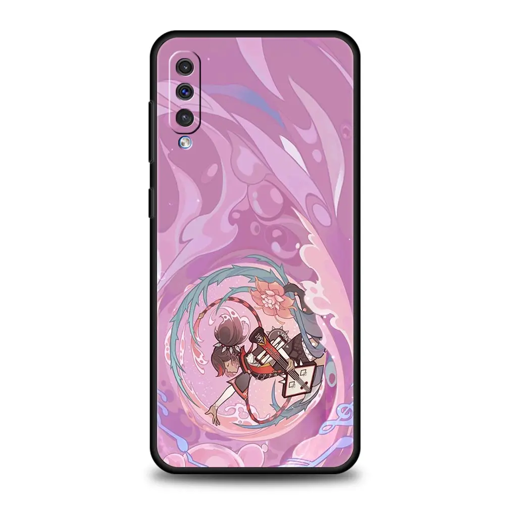 Cute Genshin impact for Samsung Galaxy A52s Phone Case 5G A12 A70 A50 A40 A20s A30 A10s A20e A10 A22 A72 A32 4G A02s Soft Cover