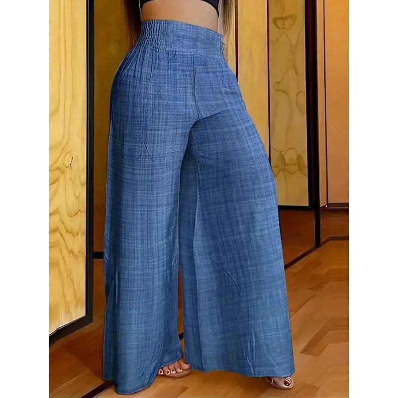 

Wide Pants Y2k Women's Clothing Spring and Summer 2024 New Fashion Casual Solid Slim High Waist Trousers for Female Streetwear