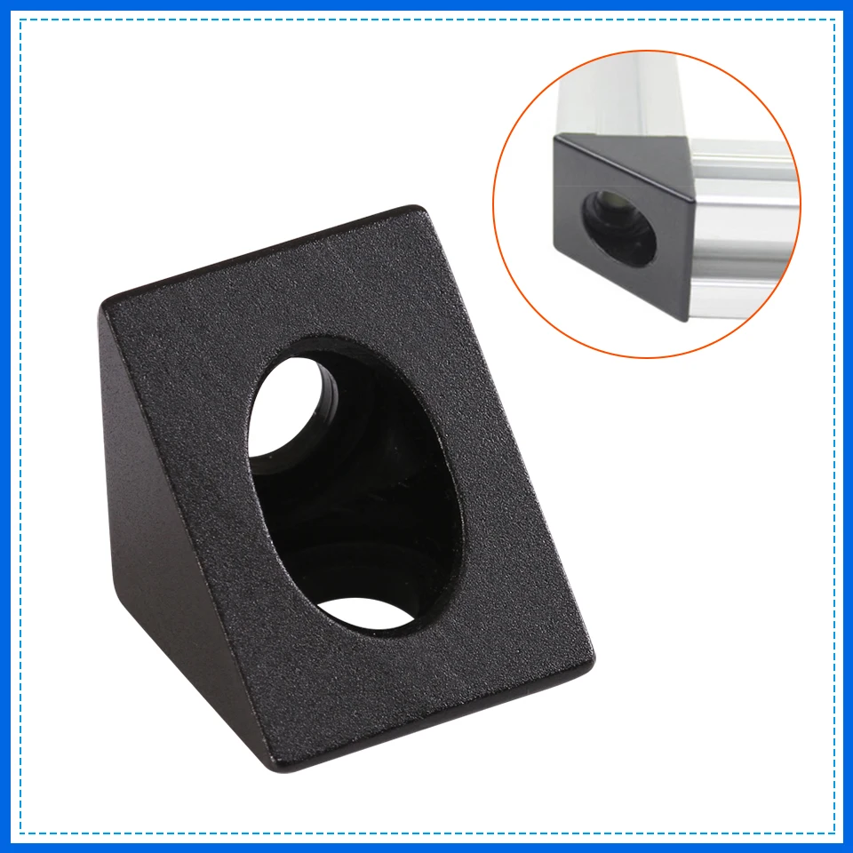 1pcs 2020 Aluminum Block Cube Prism Connector Wheel Regulator Corner V-slot Three Way Connector 90 degree Angle for Voron 2.4