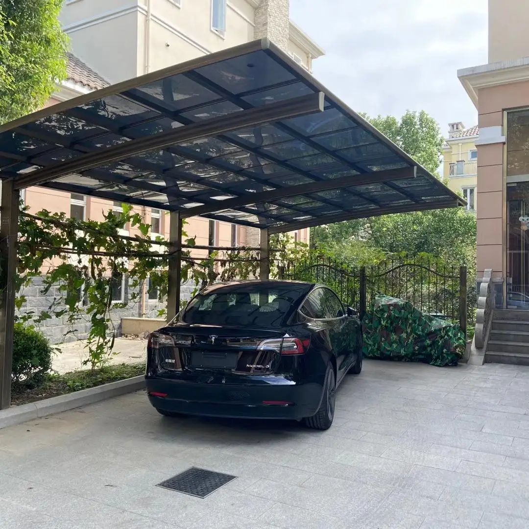 Independent Installation Sunshade Carport Easy To Assemble High Quality Car Parking Modern with Drainage System Car Shelter
