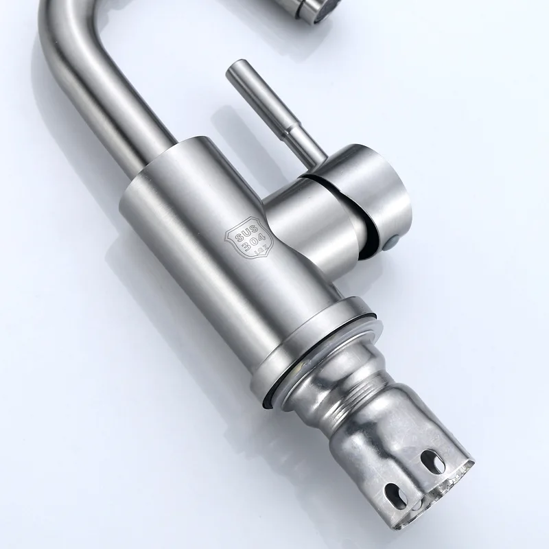 304 Stainless Steel Basin Faucet Hot and Cold Water Rotary Table Washbasin M-G4301
