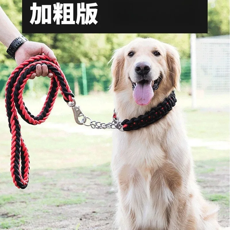 for large dog twist leash dog chain medium and large golden retriever labrador p chain walking leash pet supplies