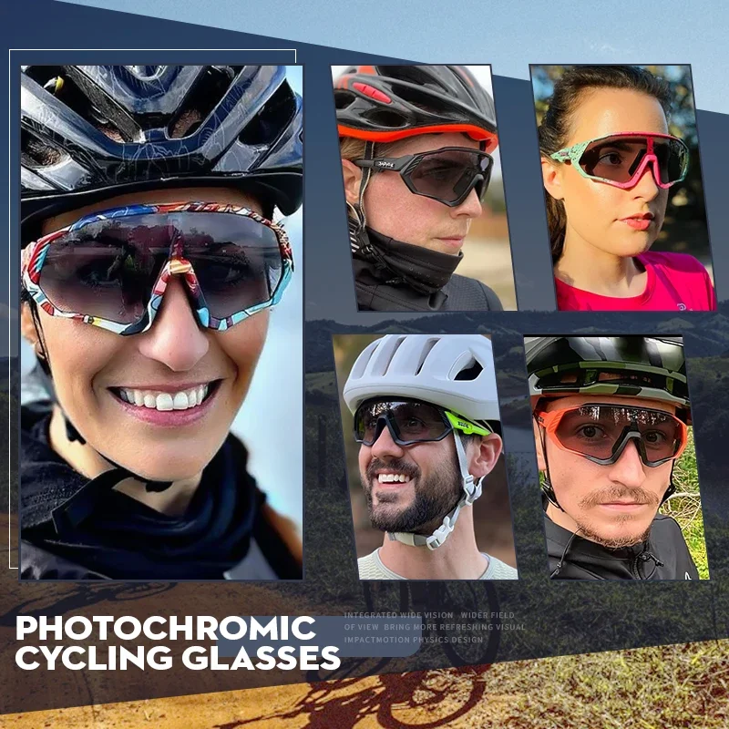 Kapvoe Photochrome Radfahren Sonnenbrille Männer Frauen Sport Straße Mtb Mountainbike Fahrrad Brille Radfahren Brille Brillen Goggle