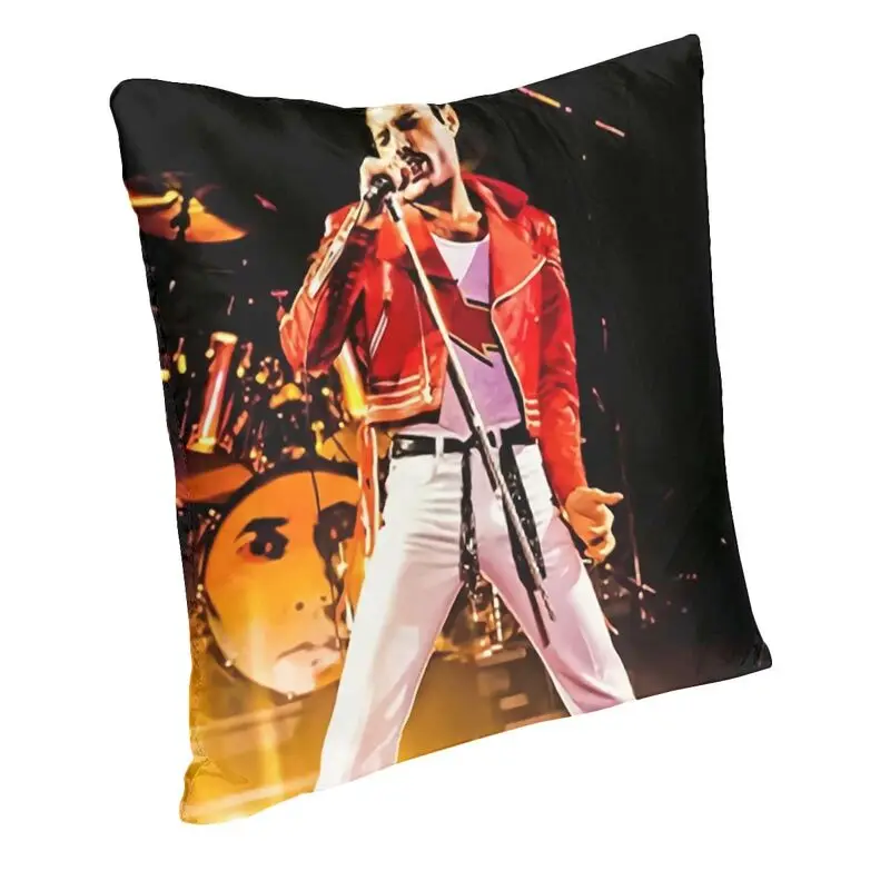 British Rock Band Freddie Mercury Throw Pillow Cover Home Decorative Custom Singer Songwriter Cushion Cover 45x45cm Pillowcover