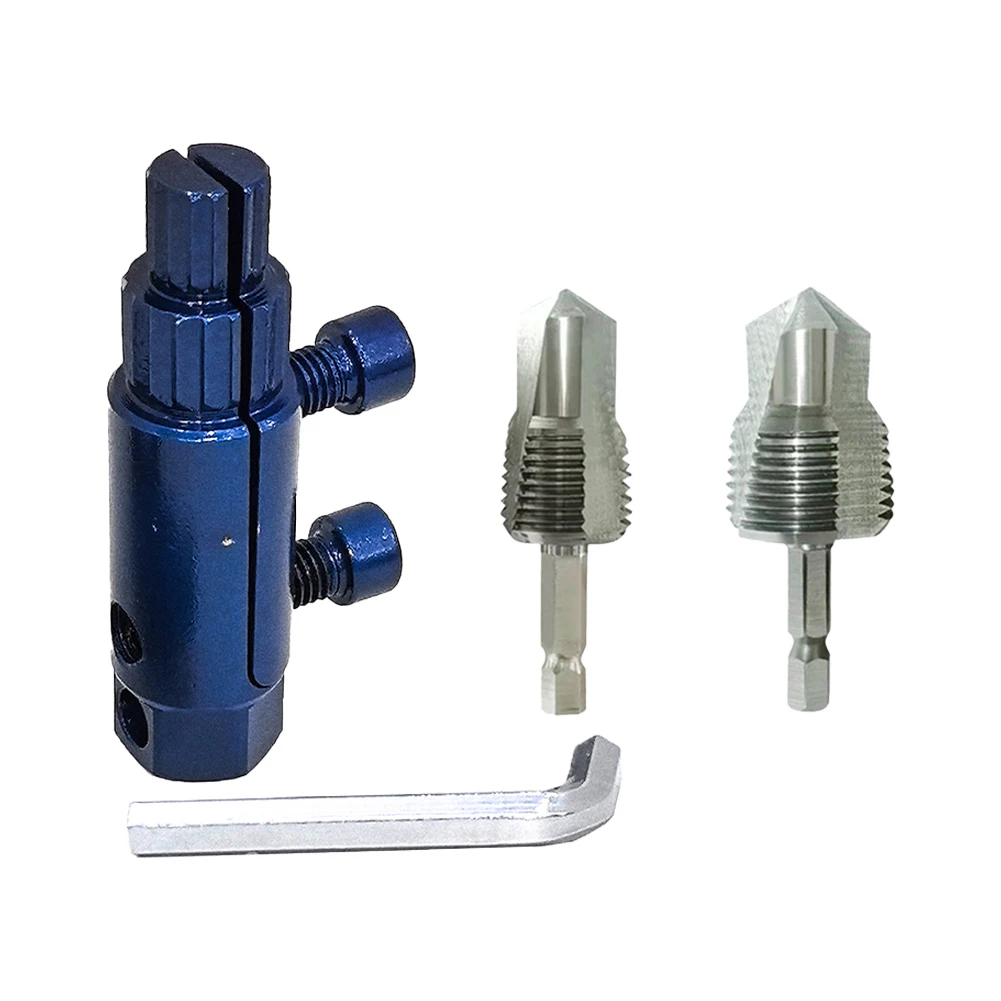 1set Tapping 3-in-1 Thread Lifting Drill Bit With Triangle Valve Broken Wire Extractor Water Pipe Broken Head Screw Repair