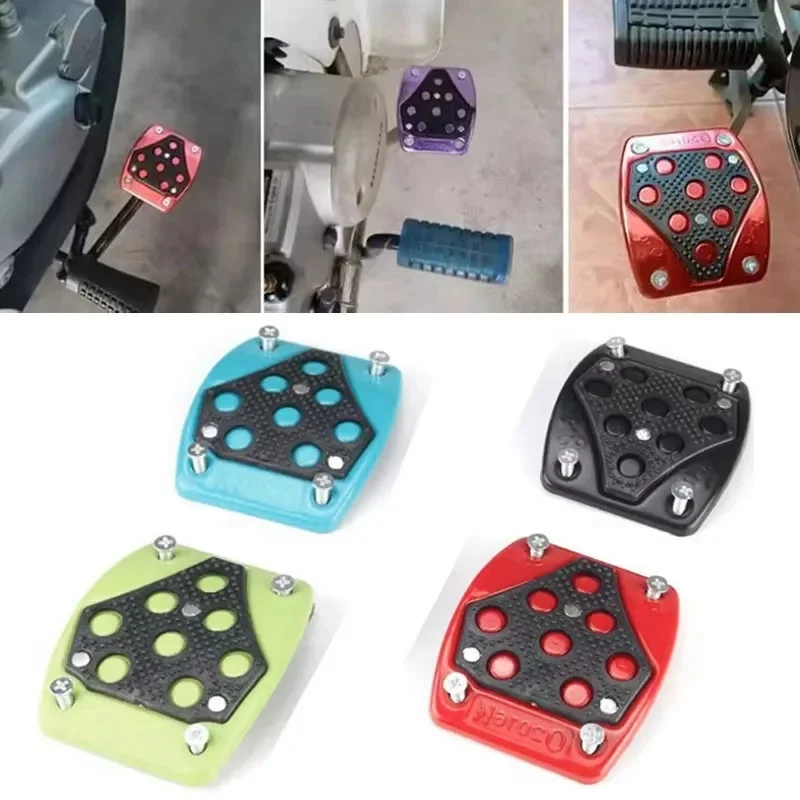 Universal Motorcycle Anti‑Slip Brake Pedal Cover Multicolor Aluminum Alloy Footrest Foot Peg Modification Accessory