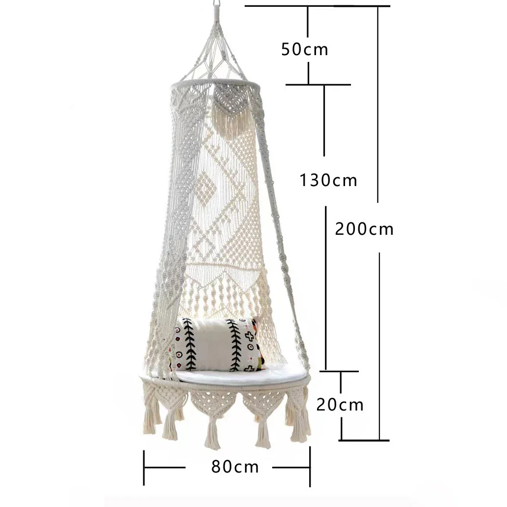 Outdoor Garden XL Ropes Macrame Hanging Hammock Swing