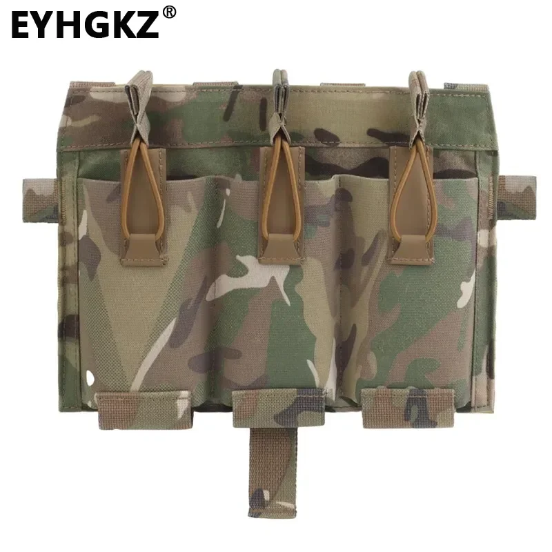 

EYHGKZ Tactical Pouch Triple Elastic Plate Molle Hunting CS Wargame Shooting Sports Equipment Paintball System Accessories