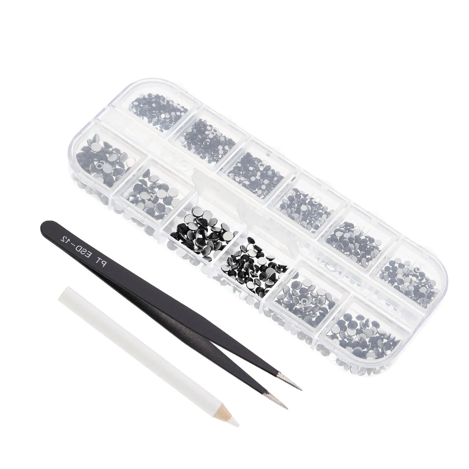 

1Set Rhinestone Nail Charms Water Drill Boxed Manicure Decor Sparkling DIY Accessories for Nail Art Lovers Bright Elegant Shine