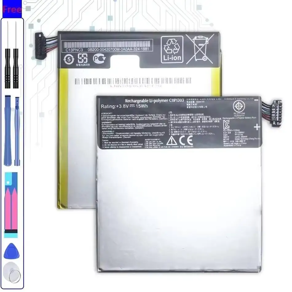 

For Asus Google Nexus 7 II 2 2Nd Gen 2013 Version ME571 ME57K ME57KL K009 K008 3950Mah High Performance Tablet Battery C11P1303