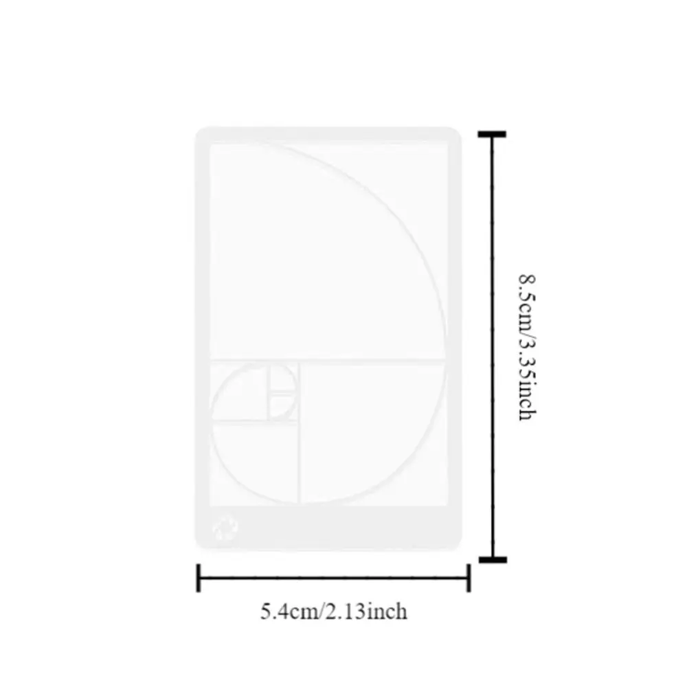 Schizzo artista trasparente mirino righello composizione disegno rapporto dorato righello triangolo acrilico Fibonacci Viewer pittura