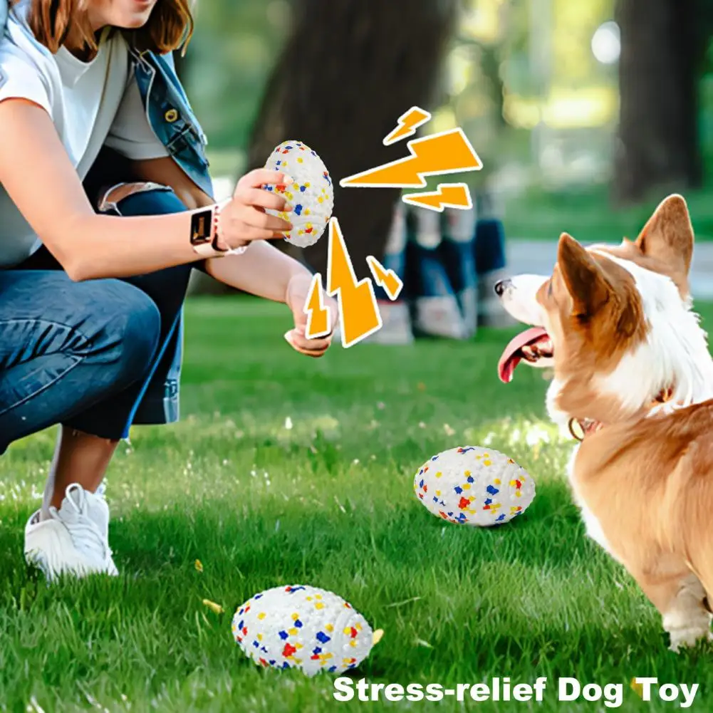 The Mellow Dog Calming Ball Anxiety Relief Pet Chew Toy Interactive Fetch Toy for Emotional Support Soft Dog Ball Toy