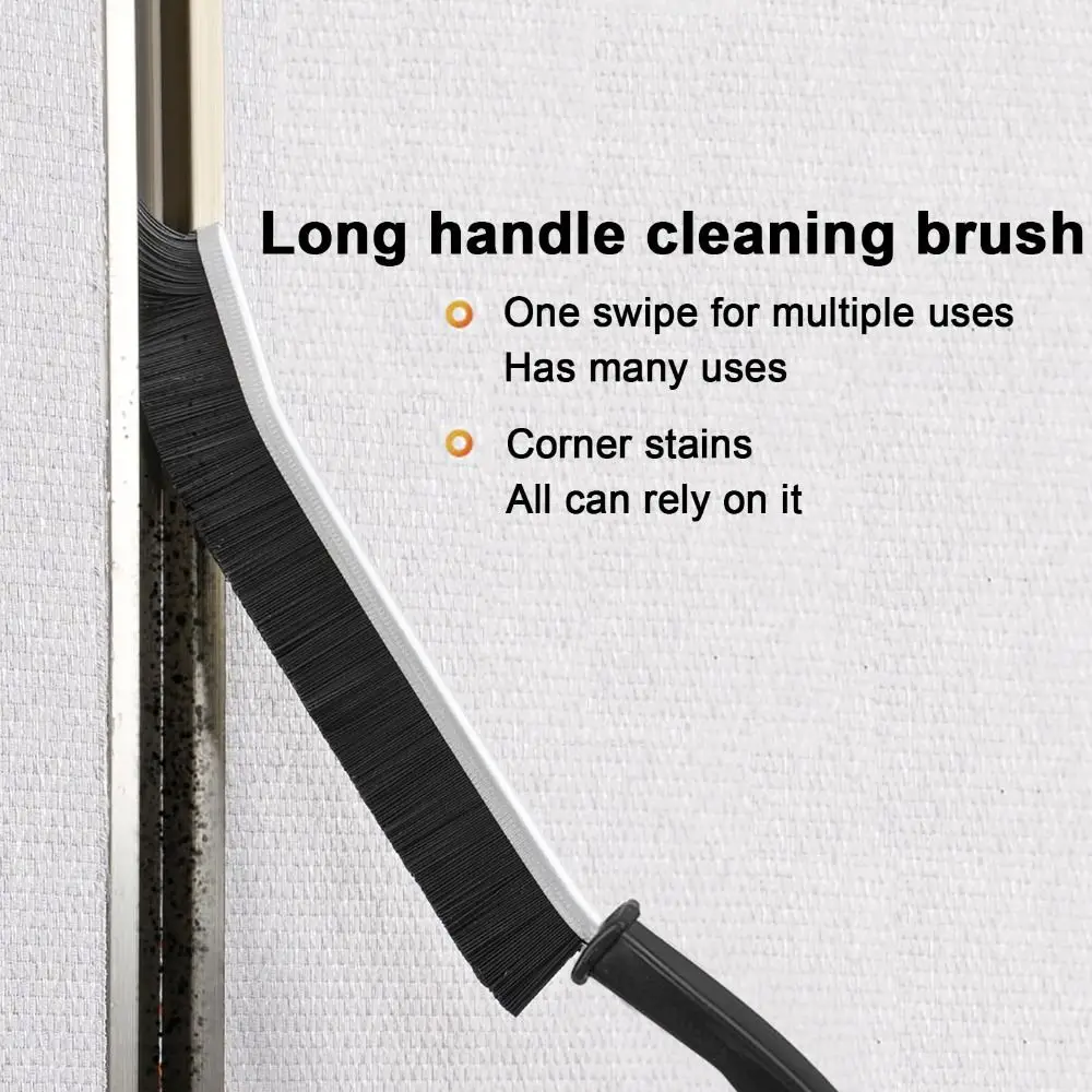Long Handle Crevice Cleaning Brush Hard Bristle Depth Track Groove Cleaner Multifunctional Narrow Head Gap Cleaning Tool Home