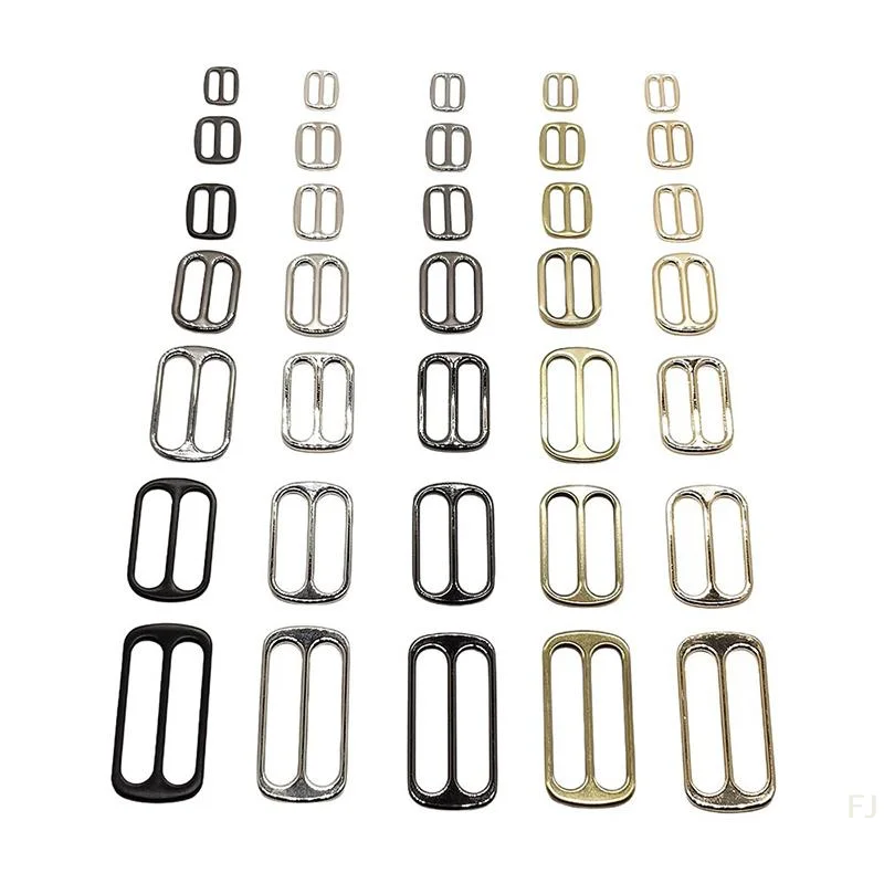 [YU]Middle Center Bar Adjuster Buckle Metal Three Glide Slide Buckle For Leather Craft Bag Strap Webbing 13/15/20/25/32/38/50mm