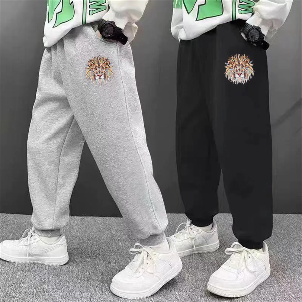 Children's Cartoon Sweatpants Kids Cute Panda Print Pants Boys Spring Outdoor Sport Trousers Casual Joggers for Kids 3-14Y