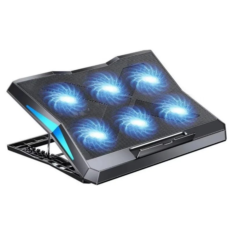 Laptop cooling pad with metal mesh, dual USB fan, rotary speed controller, non-slip, quiet laptop cooler