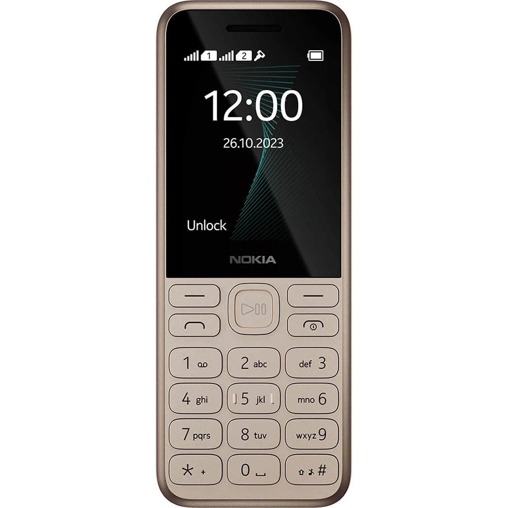 Nokia 130 2023 2G Backup Phone MP3 FM Radio MicroUSB LED 2SIM 1450mAh 2.4-inch Flashlight Nokia Physical Buttons Elderly Phone