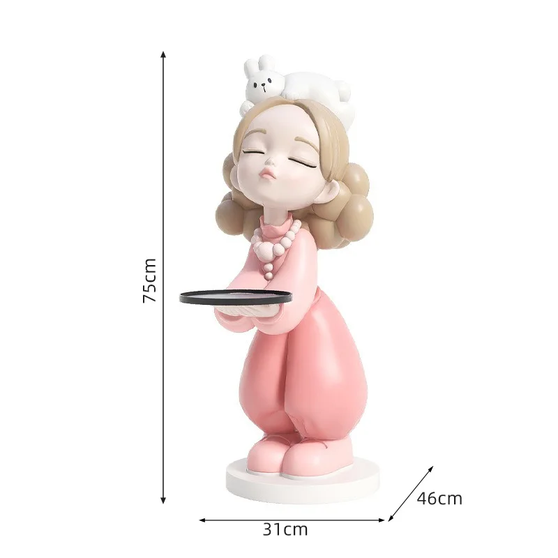 New Release Resin Crafts Sculpture Girl for Living Room for Christmas Ornaments Home Decor in Store Showroom or House Gifts
