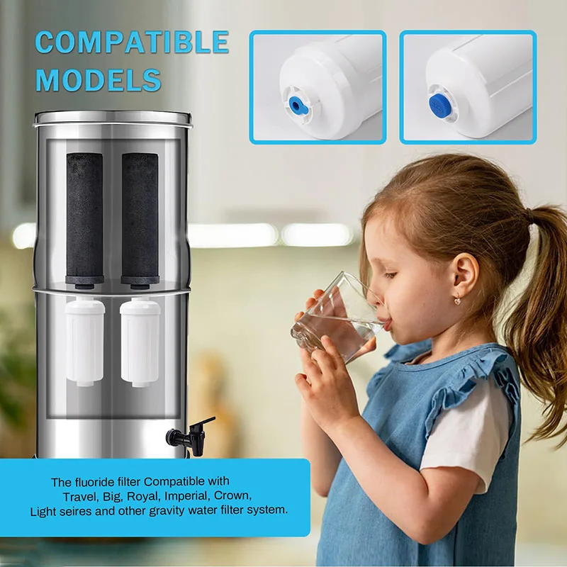 2PCS Fluoride Water Filter for Berkey Fluoride Water Filter Replacement Gravity Water Filter System Travel Fluoride Water filter