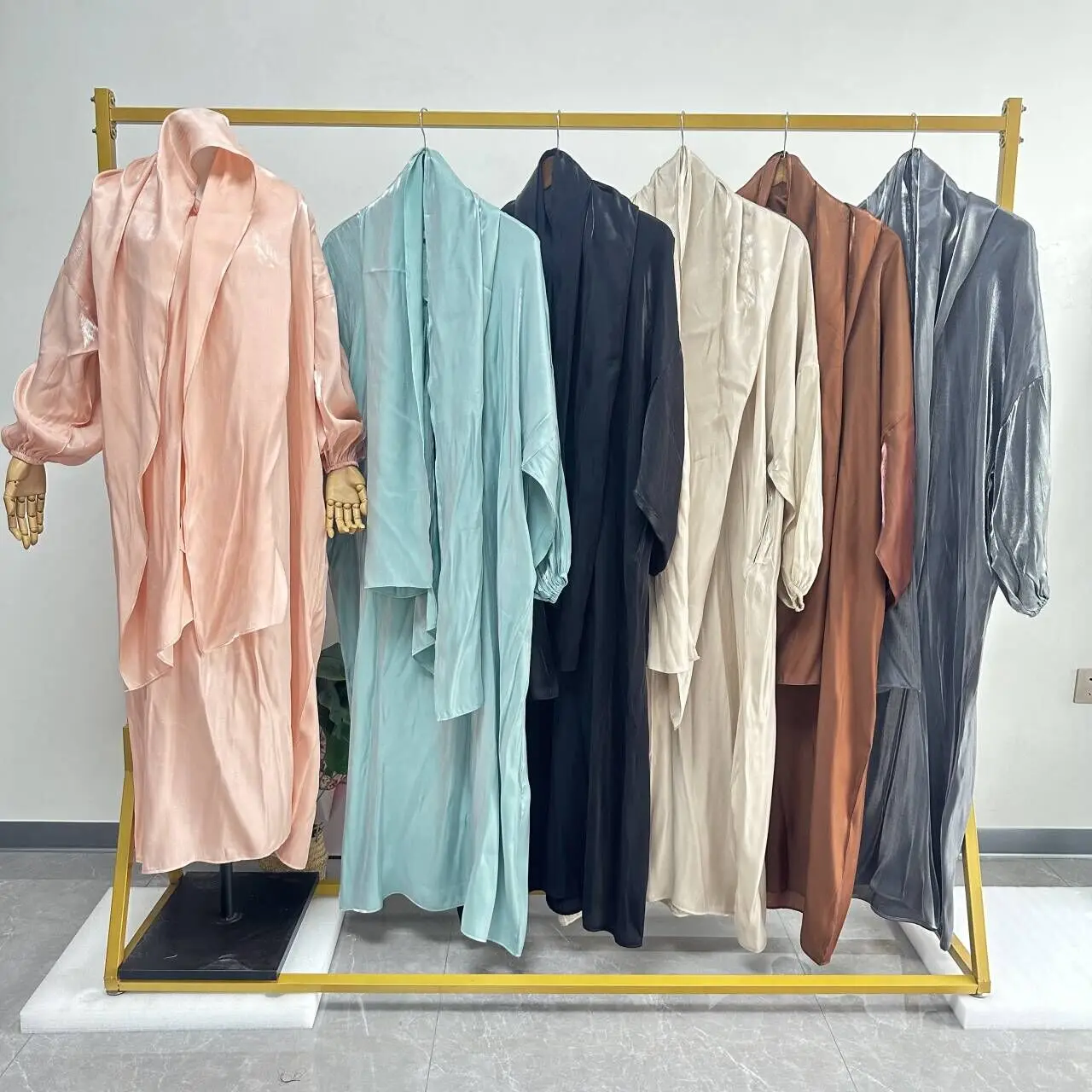 Abiti modesti Abaya musulmano per abiti da donna sciarpa Jalabiya Ramadan marocco Dubai arabo Islam Abaya caftano Eid abito lungo