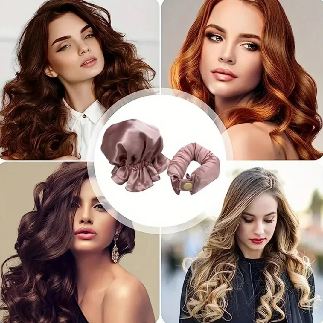 New Heatless Curling Wand BUN BONS Curling Hood Set Lazy Curling Big Wave Curling