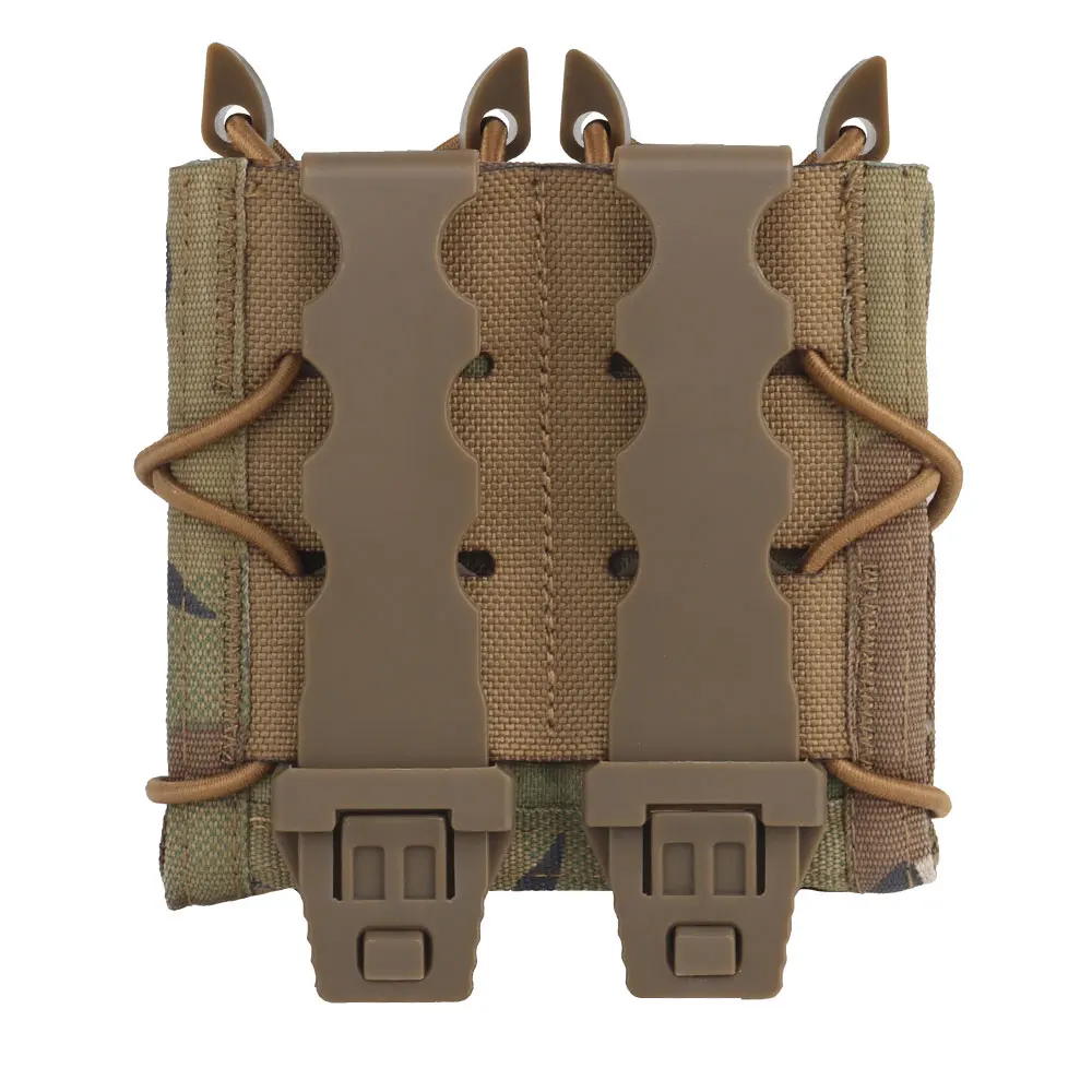 Tactical 9mm/.40 Pistol Double Stack Magazine Pouch Molle Mag Holster for 45acp Glock S&W M&P SIG H&K CZ Hunting Airsoft Gear