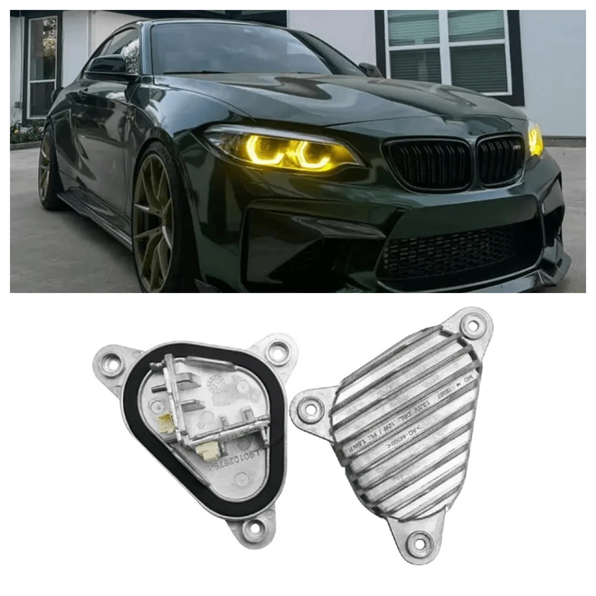 Yellow DRL Modules For BMW F87 M2 F23 F22 LCI M240i 230i 218i 2018 2019 2020 2021 Full LED Headlight DRL Daytime Light Angel Eye