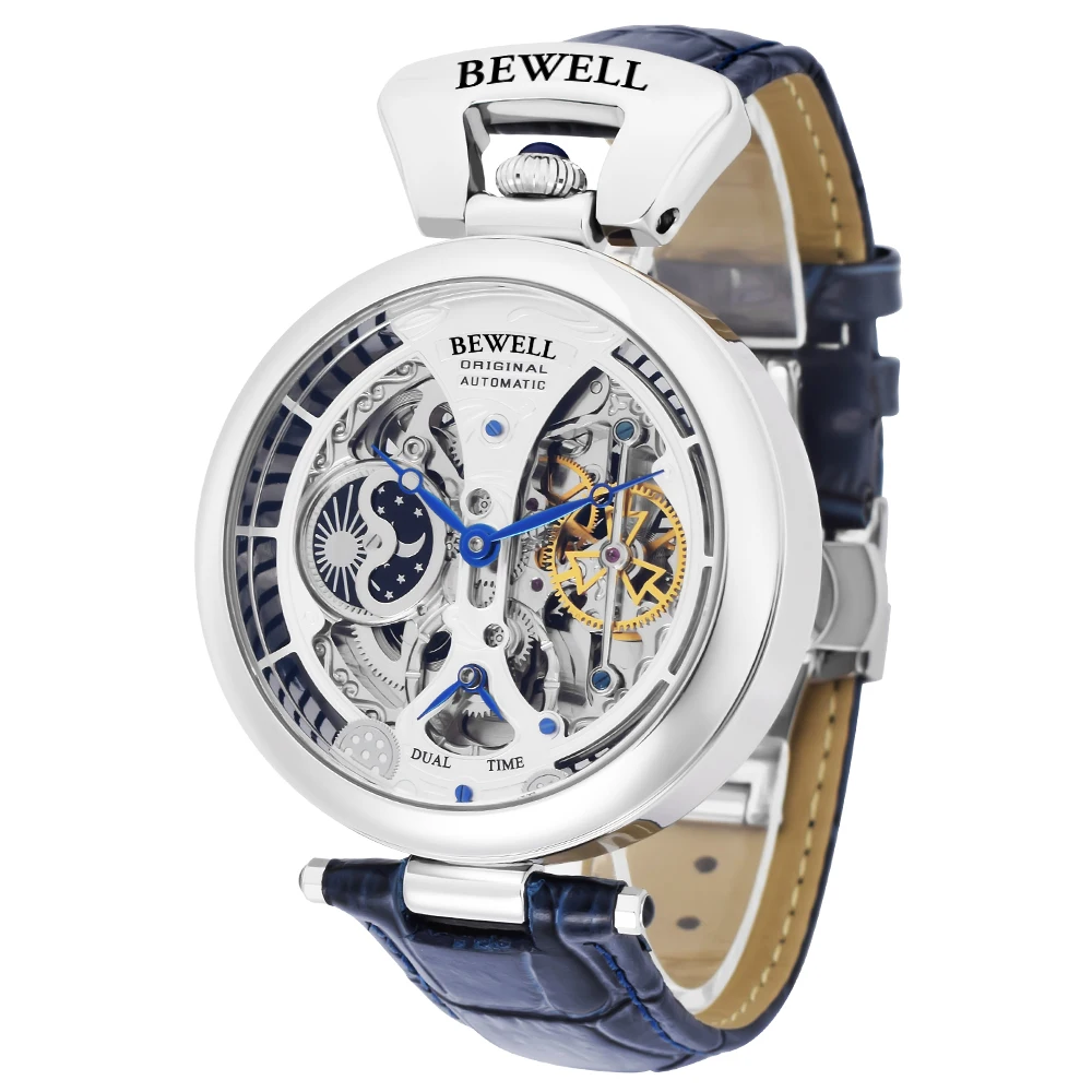 

New Men's Mechanical Watch with Hollow out Transparent Bottom Tourbillon Design