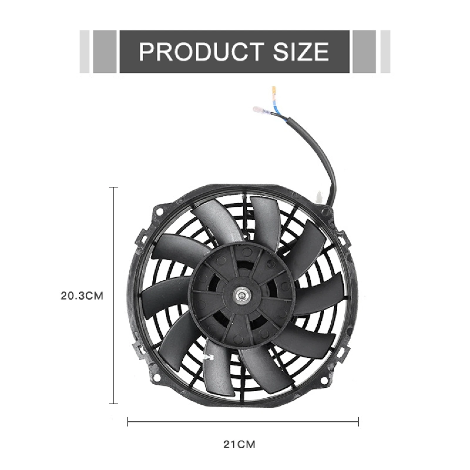 7 inch 12V 80W Car Powerful Transmission Oil Cooling Fan with Mounting Accessorie Radiator Slim Fans Long Lasting Durability