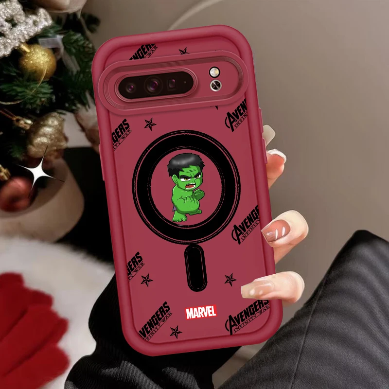 Marvel Cartoon Heroes For Google Pixel 9 8A 8 7 7A Pro XL 5G Eye Ladder Phone Case Soft TPU Shockproof Cover