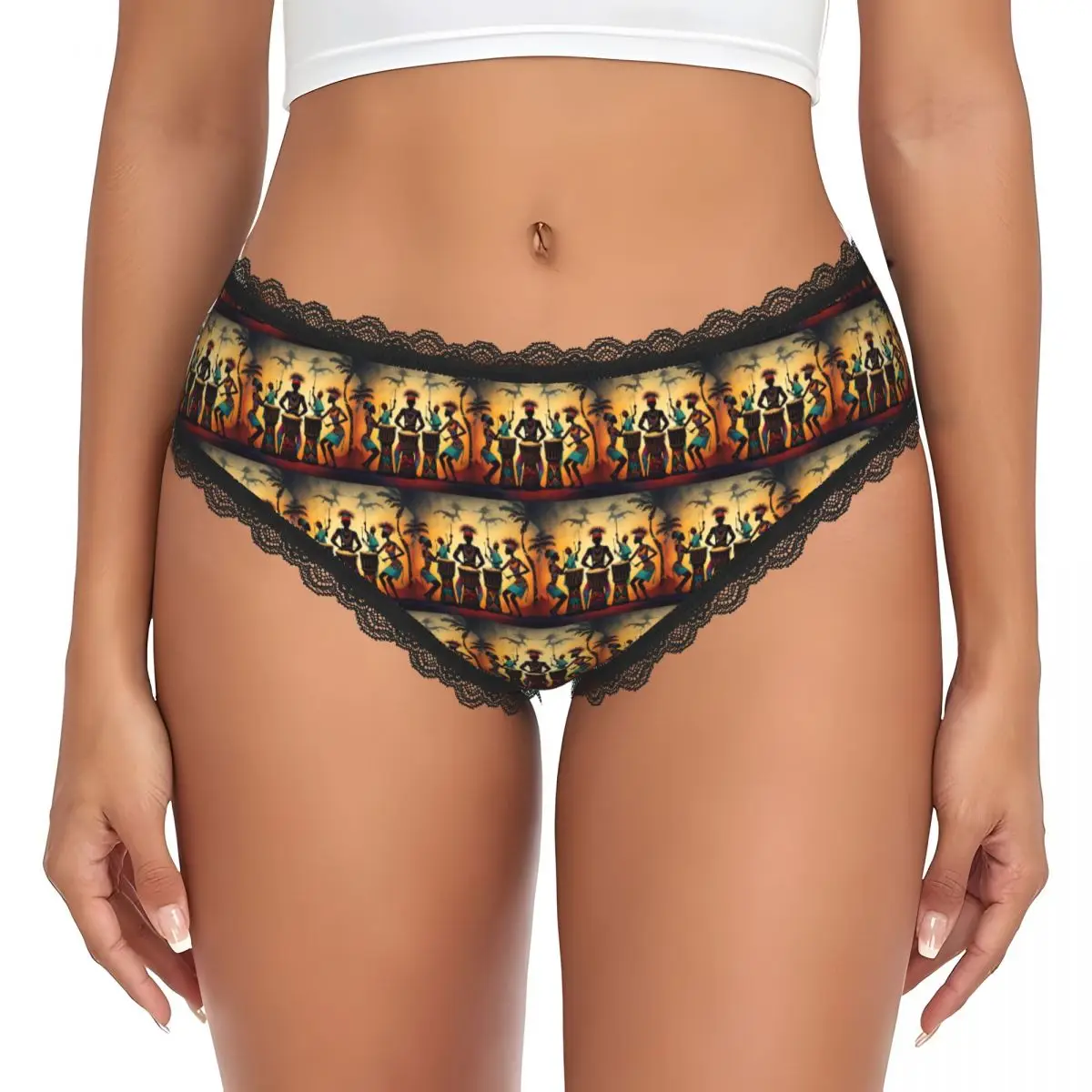 Custom African Drum Performance Tribal (1) Panties Briefs Women's Comfort Briefs Underwear Breathable Female Underpants
