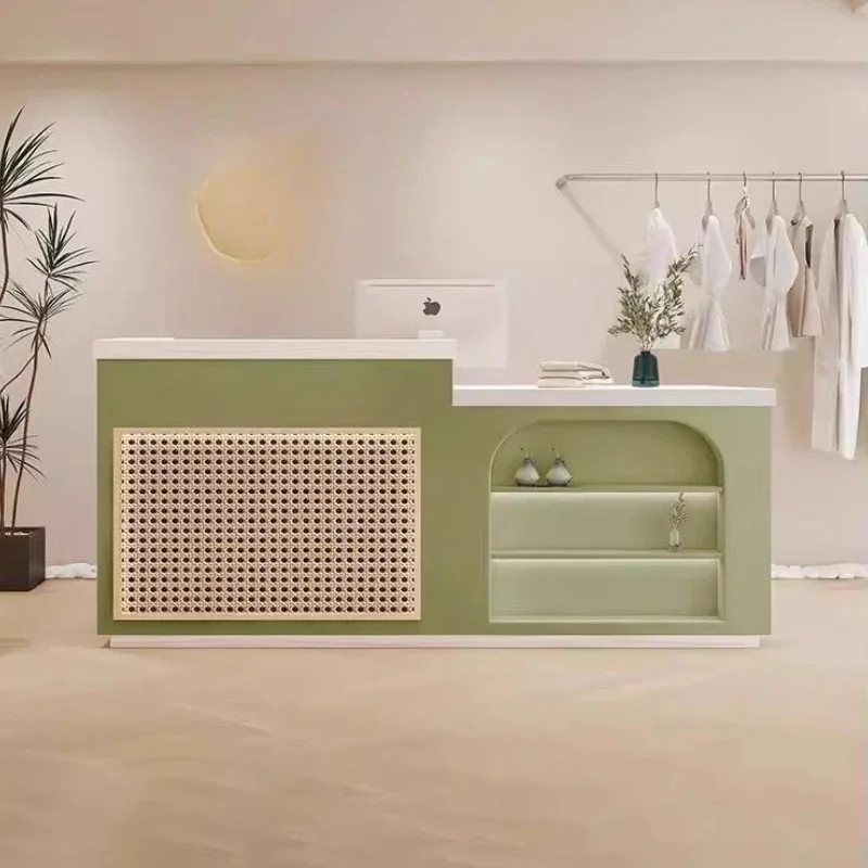 

Beauty Modern Reception Desks Display Restaurant Aesthetic Design Reception Desks Salon Shelves Escritorio Trendy Furniture