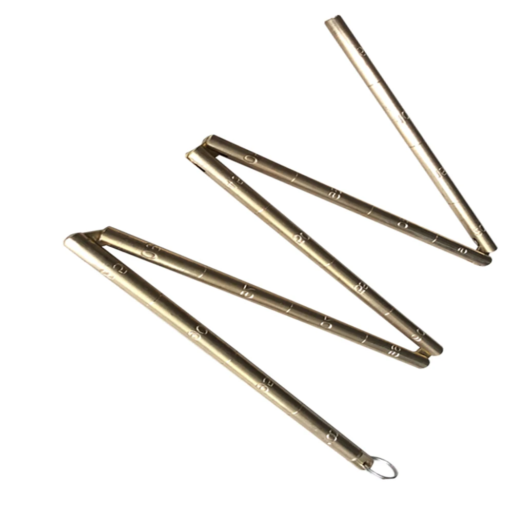 IMPA 370306-09  Marine Copper Folding Ruler Brass Sounding Rod High Quality Hollow Measuring Copper Ruler Depth Tools