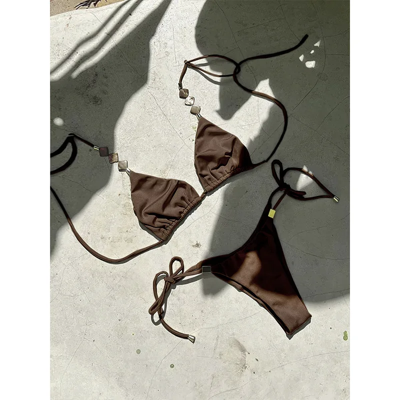 Micro Bikini Push Up Women Swimsuits 2026 Sexy Female Swimwear Brazilian Bikini Set Thong Biquini Swim Suits Solid Beachwear