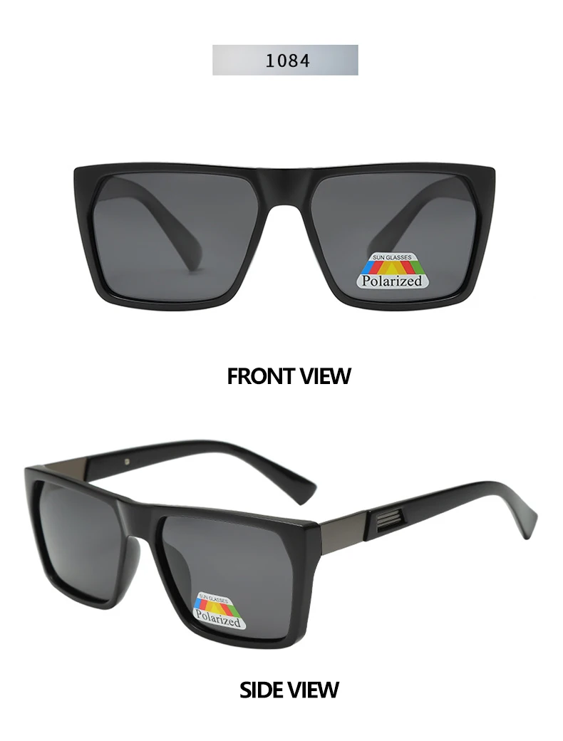 Neue quadratische polarisierte Herren-Sonnenbrille, minimalistische und stilvolle Sonnenbrille, geeignet für den täglichen Gebrauch und Reisen, 1084 – Detail 7