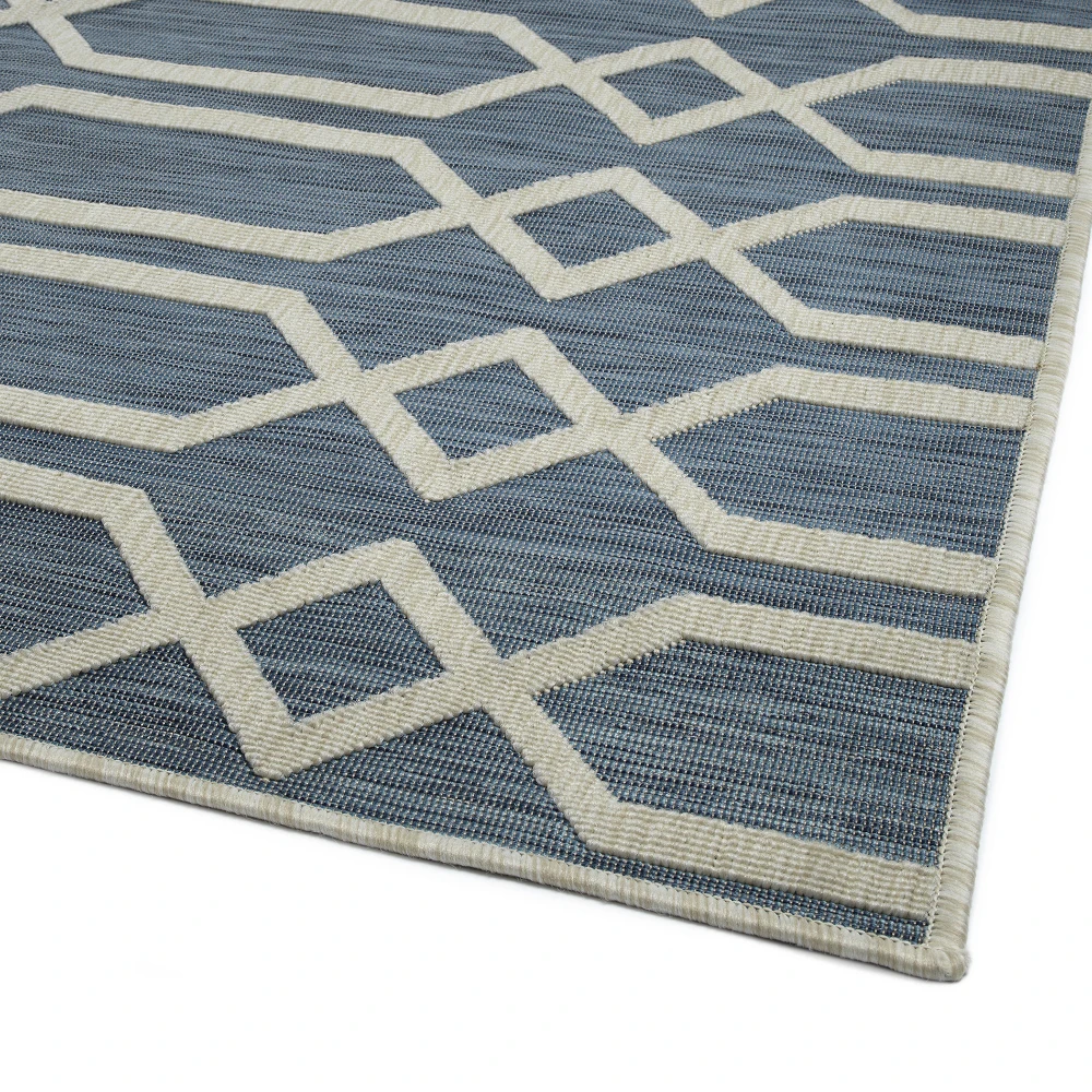 Contemporary, Transitional, Geometric, Textured, High-Low Cut & Loop 2' x 6' Runner