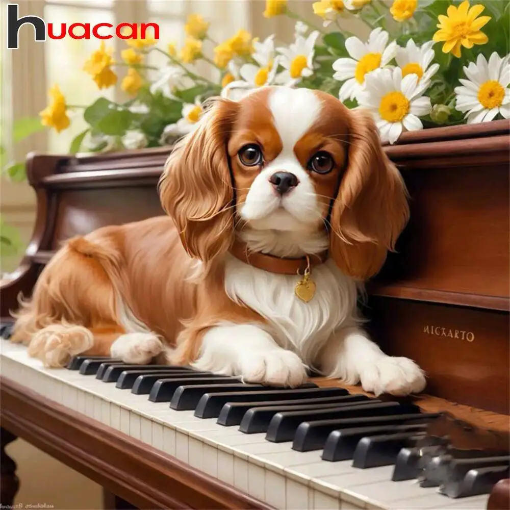 Huacan Diamant Malerei Tier Hund Neuheiten Diamant Mosaik Cartoon Mirroe Kunst Wohnkultur Diy Geschenk Strass Bilder