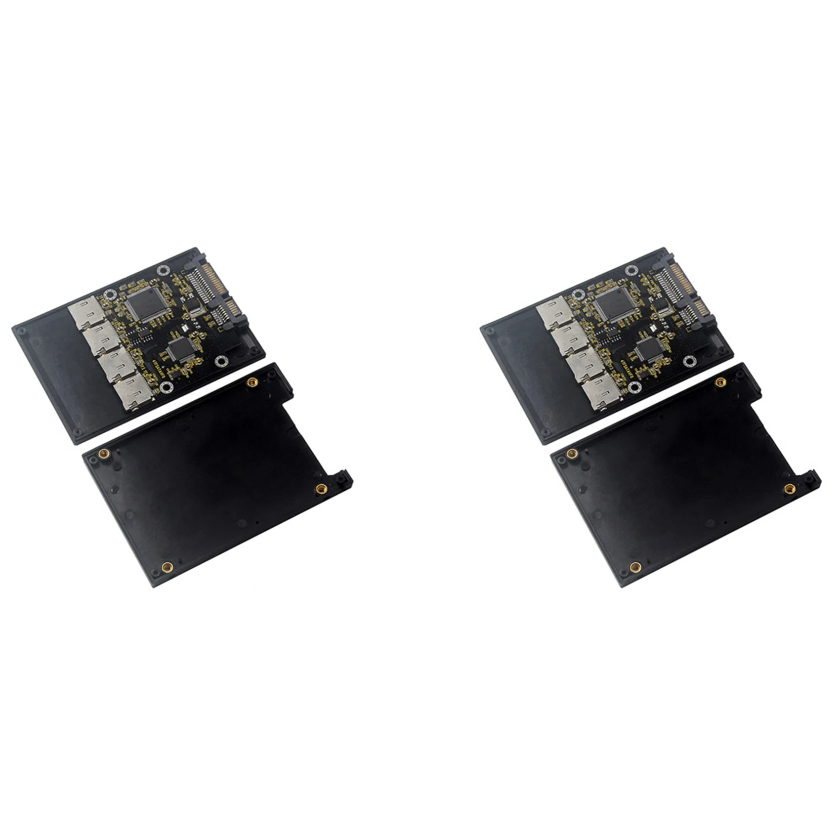 

2X 2.5 Inch 4 TF to SATA Adapter Card, Self-Made SSD Solid State Drive, for Micro-SD to SATA Group RAID Card
