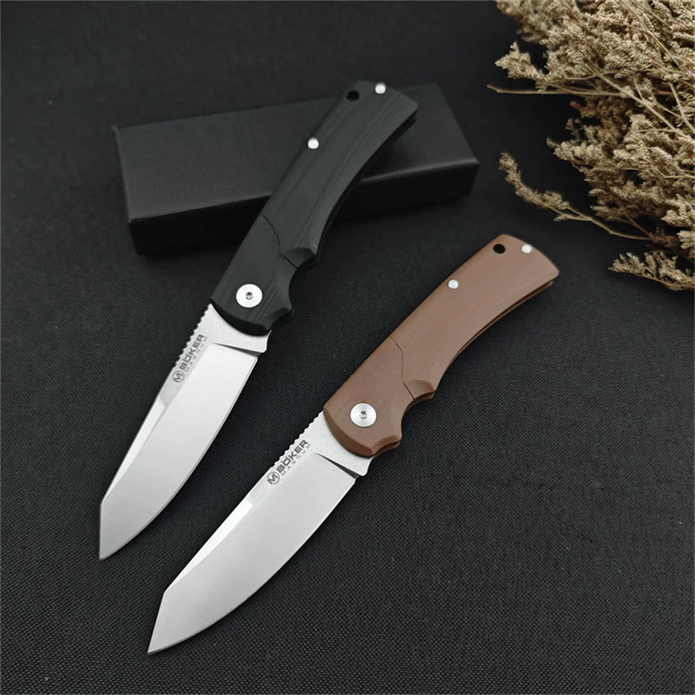 2 Colors BK 440 Folding Knife with Original Box 440A Blade G10 Handle Outdoors Survival Tools Hiking Fishing Pocket Knives