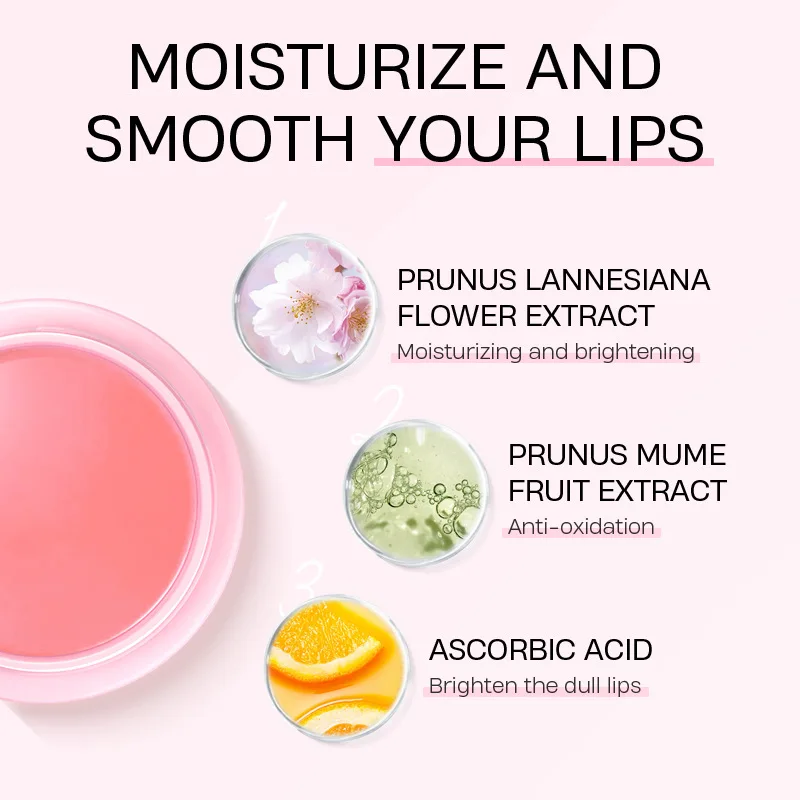 LAIKOU Sakura Lip Serum Lips Mask Anti Dry Crack Peeling Repair Reduce Lip Fine Lines Essence Moisturizing Sakura Beauty Care 8g