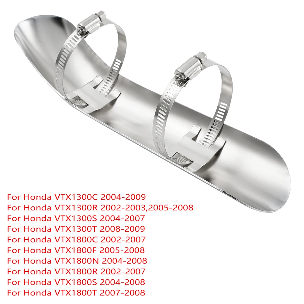 

For Honda VTX1300 VTX1800 VT600 Shadow 1100 Sabre Spirit Aero 750 VT750C VT750C2 VT750DC Exhaust Head Pipe Heat Shield Cover