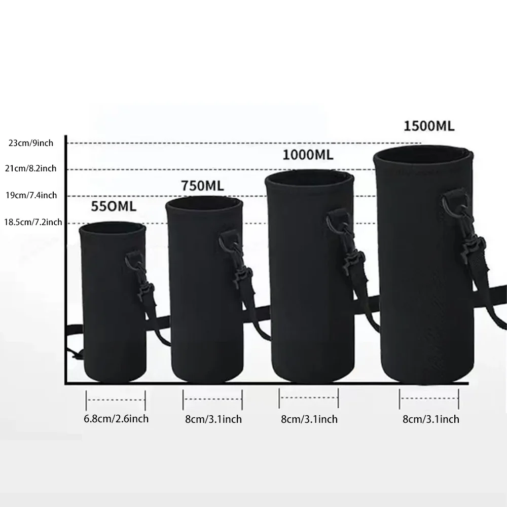 500-1500 мл комплект портативных уличных спортивных неопреновых изоляционных чашек, Набор вакуумных чашек, набор стеклянных бутылок Bag, спортивные аксессуары для кемпинга