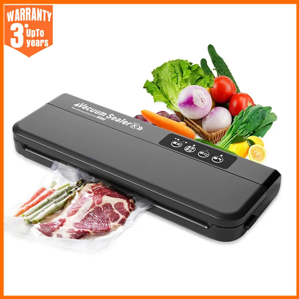 Food Vacuum Sealer Machine Dry and Moist Food Modes 60KPA Automatic For Food Preservation With 10Pcs Bags Paper Making Machine