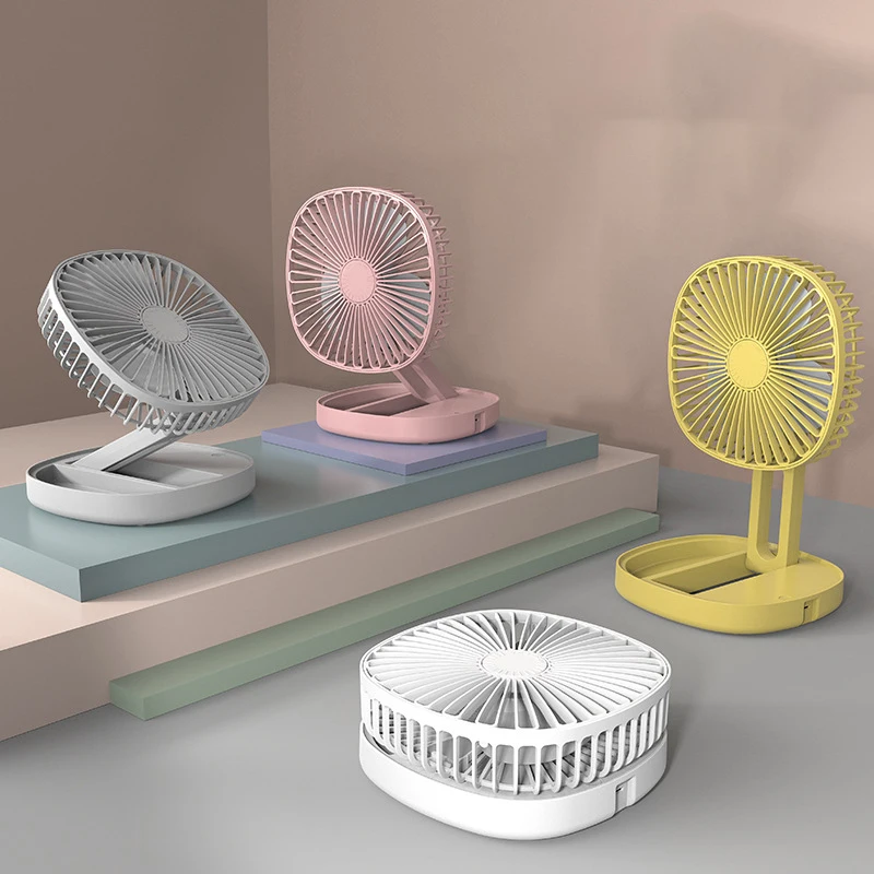 Sommer Desktop Wandbehang Mini-Lüfter wiederauf ladbare faltbare elektrische Lüfter USB-Aroma therapie kleinen Lüfter Großhandel mit Nachtlicht