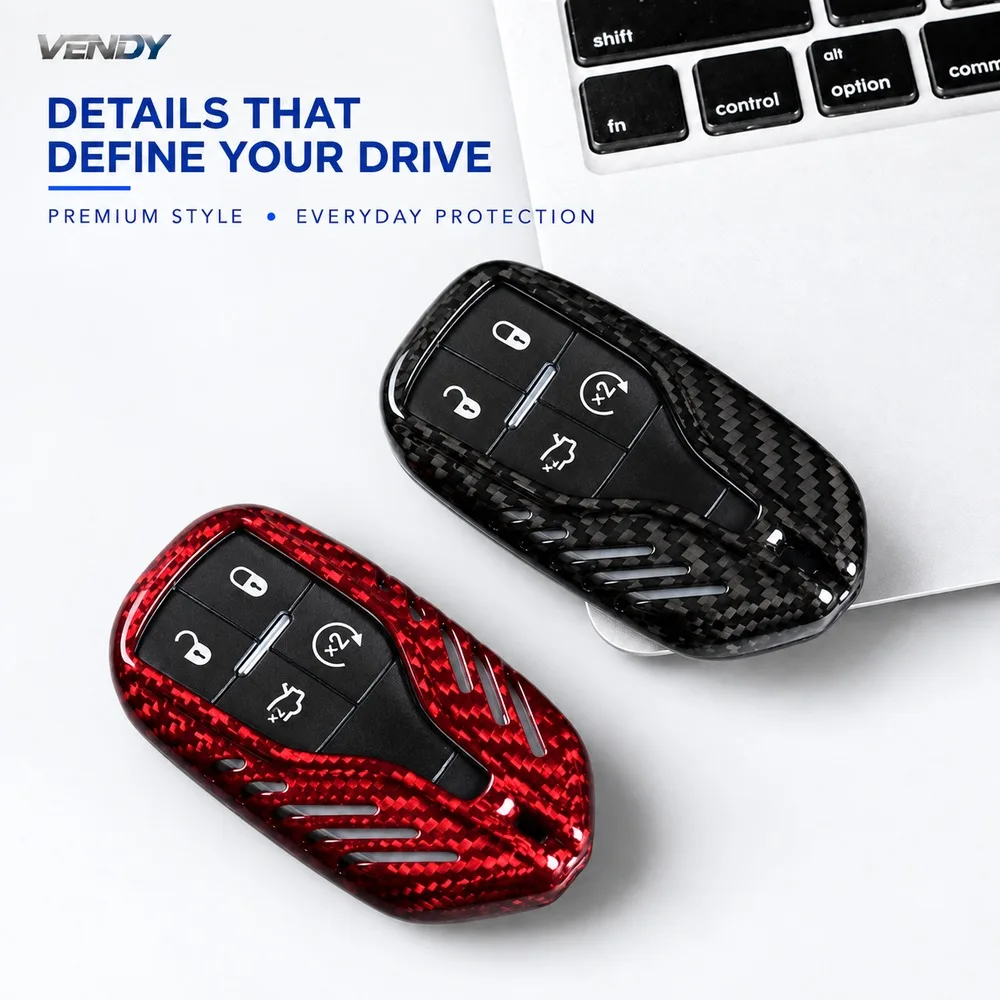 Real Carbon Fiber Car Key Case Cover Protector Shell For Maserati Quattroporte Ghibli 2013-2023 Shell Fob Levante 2017-2024