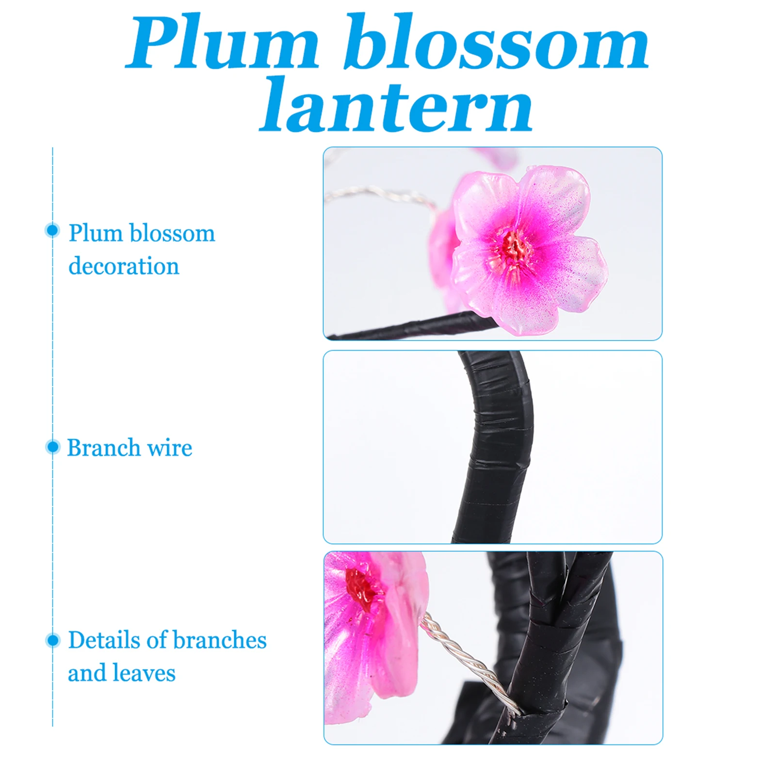 

1pc Plum Tree Night Led Party Touch Switch Decorative Table Lamp For Home Kids Decorative Lamp Room Party Night Light