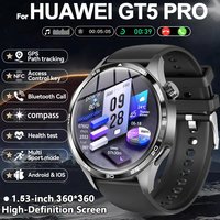 2024 New For HUAWEI GT5 pro smartwatch for men Bluetooth call GPS path tracking NFC Access Heart test 300mAh smartwatch for IOS